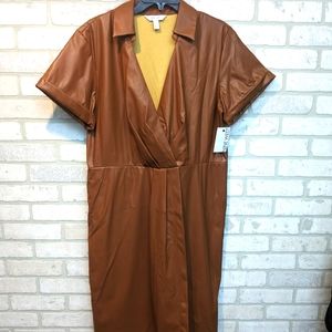 Nine West, faux leather dress, NEW with tags, XL size